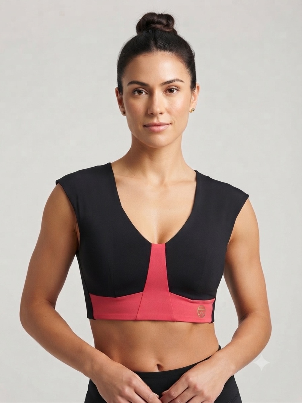 Kinflyte Black/Red  Freedom Wire Free Ultra Support W/pads Posture Bra Small